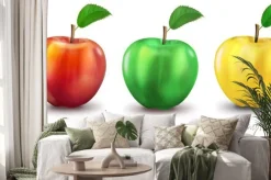 Naklejka: Jabłka w trzech kolorach
