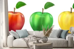 Naklejka: Jabłka w trzech kolorach