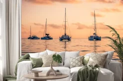 Naklejka: Jachty rekreacyjne na oceanie indyjskim