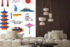 Naklejka: Japanese culture set