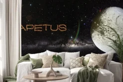 Naklejka: Japetus w przestrzeni kosmicznej.