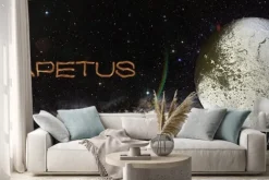 Naklejka: Japetus w przestrzeni kosmicznej.