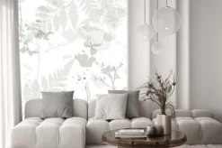 Naklejka: Jasne botaniczne tło z polnymi kwiatami