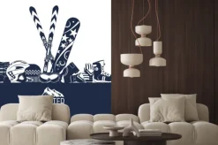 Naklejka: Jazda na nartach. ekstremalne sporty zimowe.