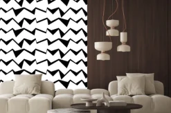 Naklejka: Jednolite czarne i białe dekoracyjne tło wektor z abstrakcyjnej