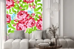 Naklejka: Jednolite kwiatowy wzór z ogrodu róż