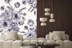 Naklejka: Jednolite kwiatowy wzór.