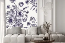 Naklejka: Jednolite kwiatowy wzór.