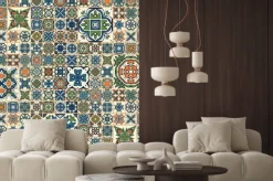 Naklejka: Jednolite wzór patchwork, płytki, ozdoby