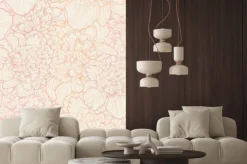 Naklejka: Jednolite wzór piwonii