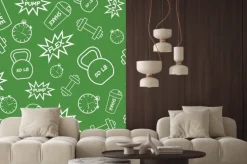 Naklejka: Jednolite wzór ćwiczeń