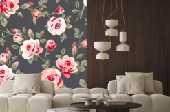 Naklejka: Jednolite wzór z róż