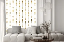 Naklejka: Jednolite wzór ze złotymi strzałami