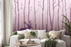 Naklejka: Jeleń na tle drzew