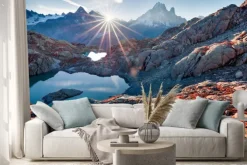 Naklejka: Jesienny widok na jezioro lac blanc