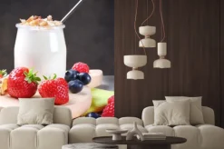 Naklejka: Jogurt z musli i owoce miękkie