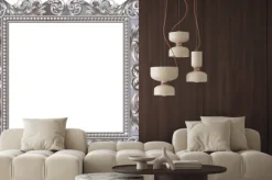 Naklejka: Kadrowa barokowy carré argenté