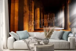 Naklejka: Kamienna brama w starym budynku