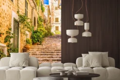 Naklejka: Kamienne schody w hiszpańskim miasteczku