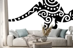 Naklejka: Kangur z wzoru