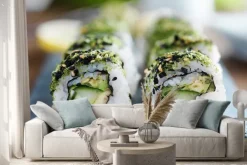 Naklejka: Kapusta, awokado i ogórkiem sushi