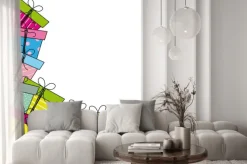 Naklejka: Kartkę z życzeniami. opakowanie prezentowe