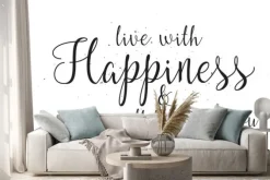 Naklejka: Kartkę z życzeniami z kaligrafii. ręcznie rysowane wygląd. czarny