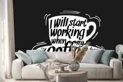 Naklejka: Kawa cytat ilustracji