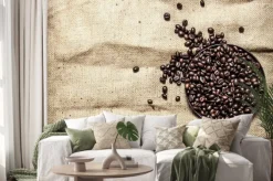 Naklejka: Kawa palona na patelni.