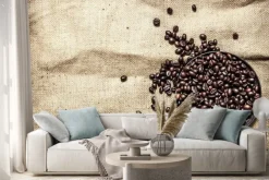 Naklejka: Kawa palona na patelni.