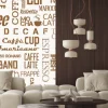 Naklejka: Kawowe napisy na jasnym tle