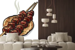 Naklejka: Kebab mięso