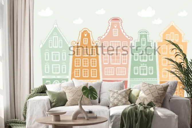 Naklejka: Kids graphic illustration. using for print on the wall, pillows,