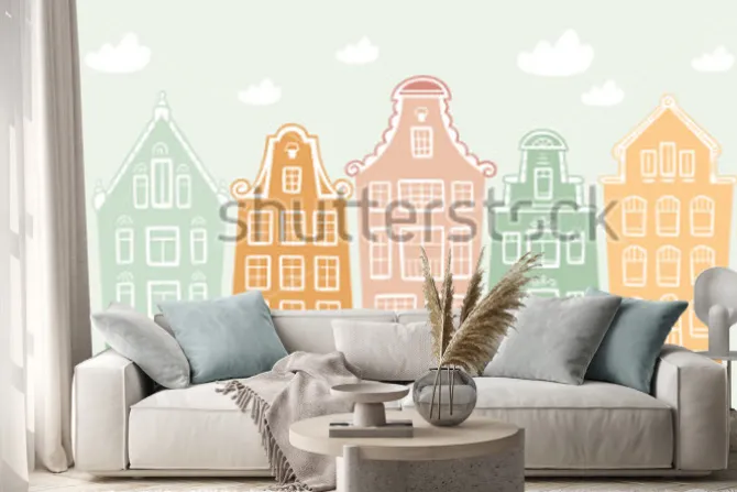 Naklejka: Kids graphic illustration. using for print on the wall, pillows,