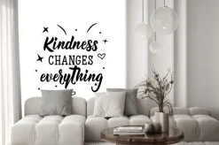 Naklejka: Kindness changes everything. vector illustration. lettering.