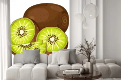 Naklejka: Kiwi na białym tle.