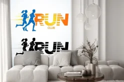 Naklejka: Klub prowadzony szablon logo. sport szablonu logotyp, klub sportowy,