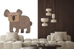 Naklejka: Koala stały płaskim cartoon stylizowane
