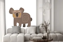 Naklejka: Koala stały płaskim cartoon stylizowane