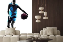 Naklejka: Kobieta koszykarz sylwetka