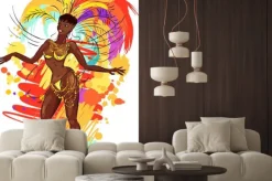 Naklejka: Kobieta samba tancerz