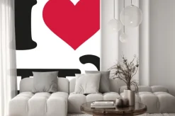 Naklejka: Kocham sanki ikonę