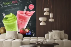 Naklejka: Koktajle z kiwi i truskawki