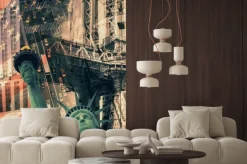 Naklejka: Kolaż zawierający kilka nowojorskich zabytków