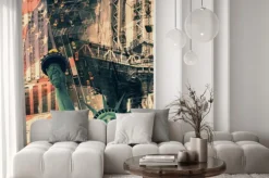 Naklejka: Kolaż zawierający kilka nowojorskich zabytków