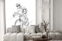 Naklejka: Kolarz wyścigowy