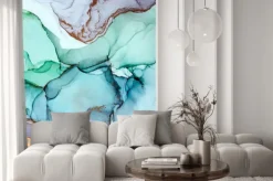 Naklejka: Kolorowa abstrakcja atramentowa