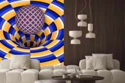 Naklejka: Kolorowa iluzja optyczna