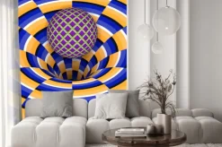 Naklejka: Kolorowa iluzja optyczna