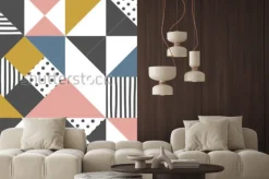 Naklejka: Kolorowa kompozycja z figur geometrycznych